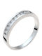 Damen Ring Halbring mit Diamant aus Weißgold 18K
