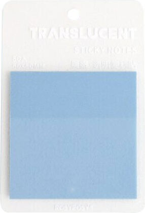 Blocnotes Autocolante Transparent 50 Foi de Hârtie Albastru 7,5x7,5cm