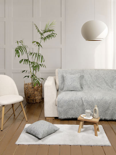 Nima Moca Ριχτάρι Πολυθρόνας Chenille 180x180εκ. Moca Gray 35972