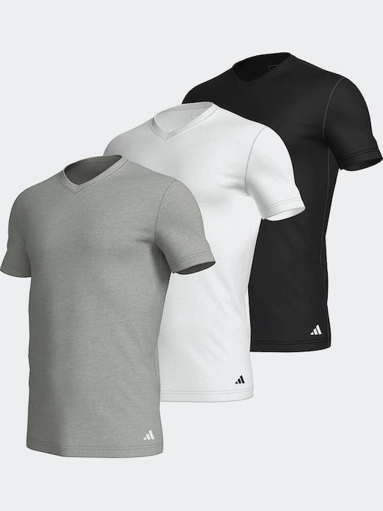 Men's Undershirts Short-sleeved in Black Color 3Pack