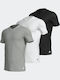 Men's Undershirts Short-sleeved in Black Color 3Pack
