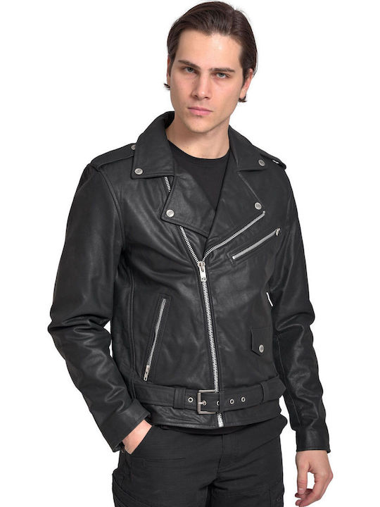 Vainas Biker Leather Jacket Black