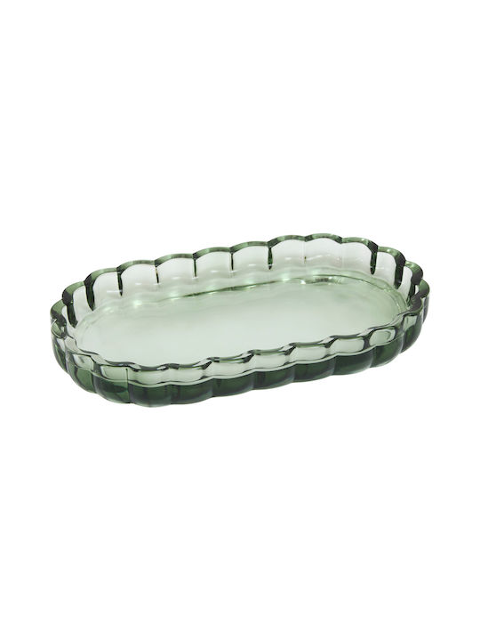 Glass Green Soap Dish 19.7x11.4x2.5cm
