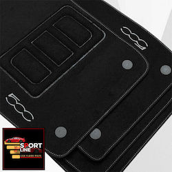 Set Front and Back 4pcs for Fiat 500 Black