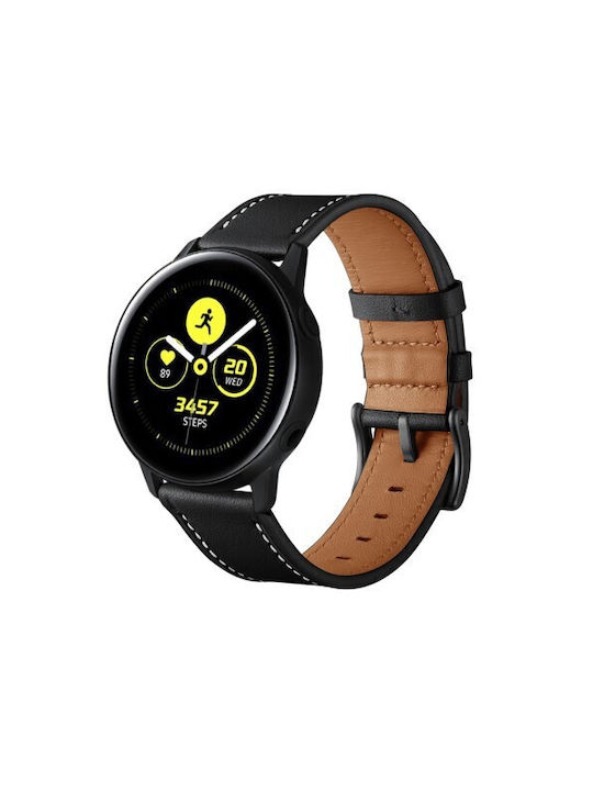 Garmin Λουράκι Δερμάτινο Μαύρο (Vivomove HR)