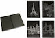 Uni Pap Notebook Spiral 40 Sheets with Blank Pages and Pen Holder Black