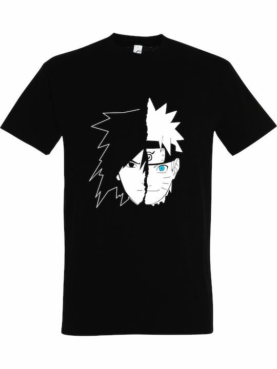 T-shirt Унисекс Naruto Sasuke Split Face Аниме ...
