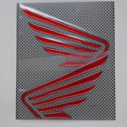 Honda 3D Emblem Aufkleber Rot 2 Stück Honda 3D Emblem Aufkleber Rot 2 Stück