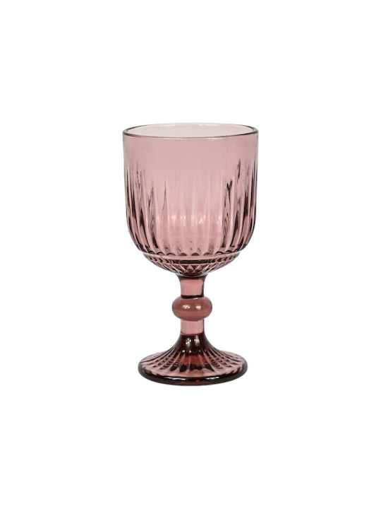 Ankor Set of Glasses White Wine / Water / Cocktail/Drinking made of Glass in Purple Color Stemmed 350ml 6pcs