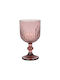Ankor Set of Glasses White Wine / Water / Cocktail/Drinking made of Glass in Purple Color Stemmed 350ml 6pcs