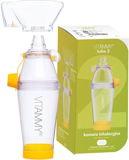 Vitammy Tube 2 Cameră de Inhalare cu Mască pentru Copii 1 5 Ani Capacitate 198 Ml Materiale de Înaltă Calitate și Siguranță