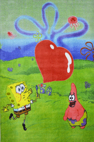 Sprintzio Bob Sponge Printed Παιδικό Χαλί Πράσινο 200x280cm