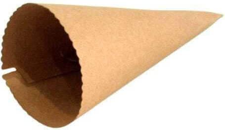 Paper Rice Funnel Set/12 15.5cmx6.5cm Kraft