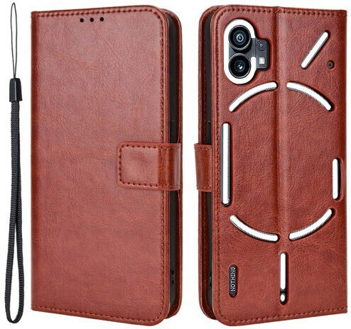 Halterung Brieftasche Synthetisches Leder Braun (Nothing Phone 1)