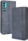Halterung Brieftasche Synthetisches Leder Blau (TCL 20 Pro 5G)