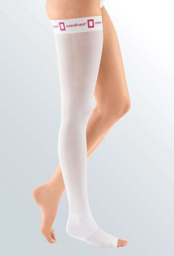 Ortholand Socks Thigh High Open White