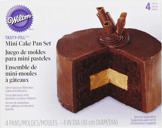 Wilton Formă de Patiserie pentru Chec Rotund din Oțel Inoxidabil 4buc