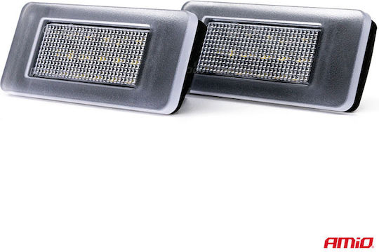 AMiO Светлини за регистрационната табела LED за Citroen C3 / DS5 / C5 Peugeot 208 / 2008 / 207 / 308 / 3008 / 508 / 5008 1бр