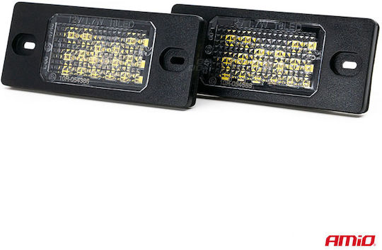 AMiO Светлини за регистрационната табела LED за Skoda Фабия / Йети Volkswagen Тоуарег / Тигуан / Пасат / Бора Porsche Cayenne 1бр
