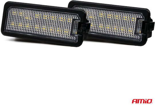 AMiO Светлини за регистрационната табела LED за Audi R8 / Q8 / SQ8 Mini Кабрио Seat Алтеа / Exeo / Ибица / Леон / Толедо Skoda Изключителен Volkswagen Голф / Пасат СС / Пасат / Амарок / Артеон / Буболечка / Еос / Поло / Сцироко / Ръкоделец / Лисица / Лупо / Т-Рок / Фаетон / Бора / Джета Chrysler Интернет магазин Lexus SC Porsche Cayman / Macan / Panamera / Boxster / Cayenne / Taycan 4бр