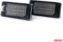 AMiO Φώτα Πινακίδας Led για BMW E46 / M3 / E90 / E91 / E92 / E39 / M5 / E60 / F10 / X1 / X3 / X4 / X5 / X6 / M4 Mini Cabrio