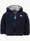Kids Cardigan Cotton with Hood Navy Blue