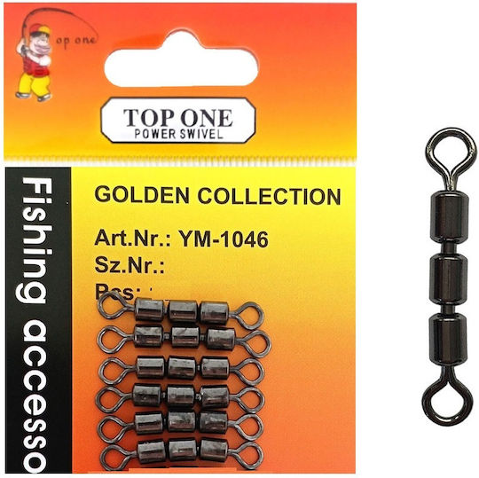 Top One Wire Split Rings High Speed Treble Rolling Swivel No 6