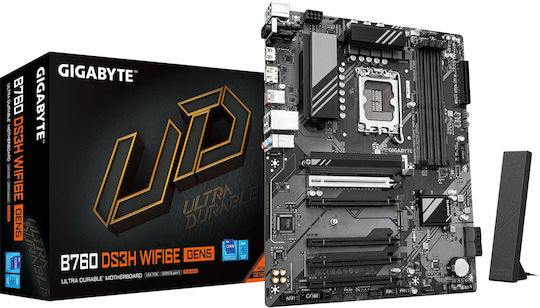 Gigabyte B760 DS3H WIFI6E GEN5 Motherboard ATX with Intel 1700 Socket