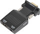VCOM Μετατροπέας VGA male σε HDMI male 1τμχ