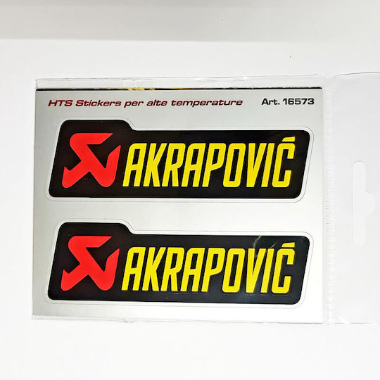 Qtr Akrapovic High Temperature Exhaust Stickers 11 X 3 Cm 2 Pcs