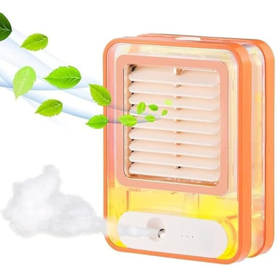 Portable Mini Air Cooler – Air Conditioner – Humidifier USB 3 Speeds FH-168 Orange