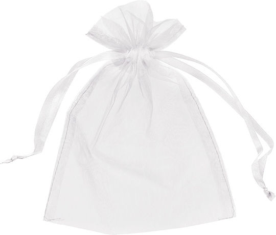White Organza Gift Bags 7x9cm Set of 10 Pieces