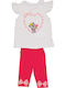 Set Summer 2pcs white-fuchsia