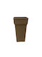 Micplast Daiquiri Topf Taupe mit Untersetzer 30x30x52cm.