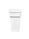 Micplast Daiquiri Pot White with Saucer 30x30x52cm.