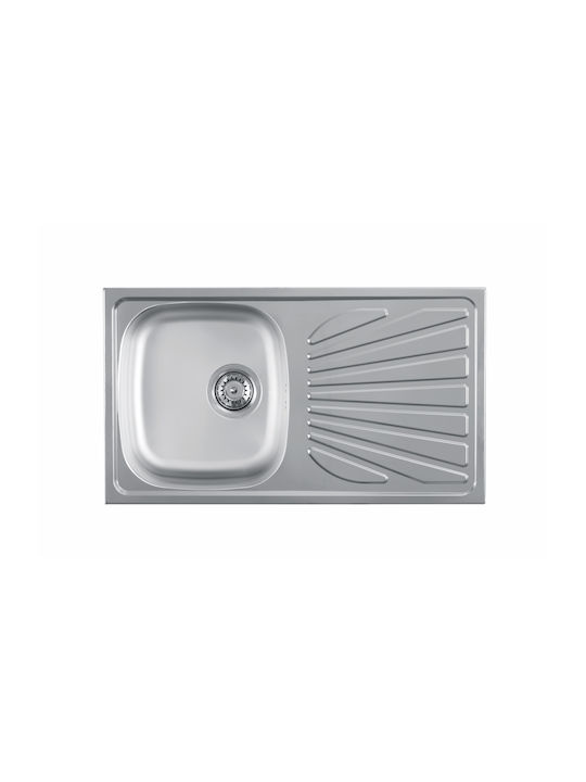 Chiuvetă Bucătărie Drop-In Inox L77xL43.5cm Gri