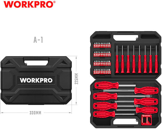 WorkPro Σετ 56 Κατσαβίδια Ακριβείας