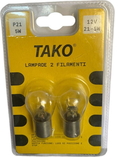 Λάμπες Αυτοκινήτου P21/5W Λευκό 12V 5W 2τμχ