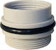 Reversibler Kunststoff-Wasserhahn-Adapter Grau 1/2