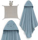 Interbaby Bear Bathrobe & Muslin Comforter Set Petrol