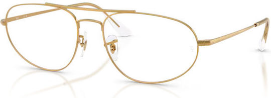 Ray Ban Metal Prescription Eyeglass Frame Gold RX6645 3086