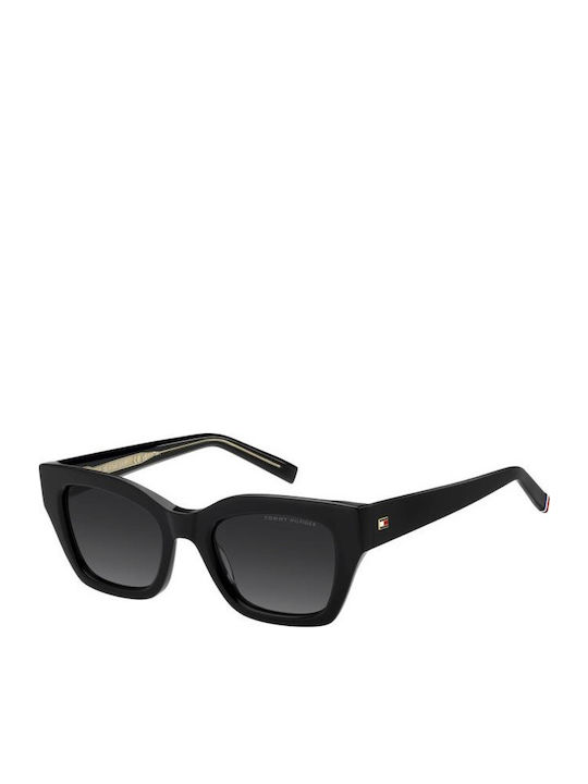 Tommy Hilfiger Women's Sunglasses with Black Plastic Frame and Black Gradient Lens TH2264/S 807/9O