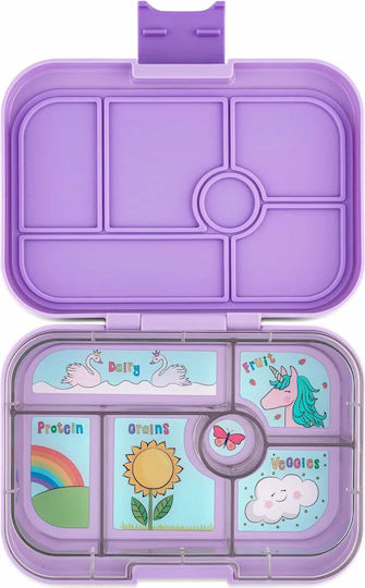 Yumbox Original Πλαστικό Παιδικό Δοχείο Φαγητού Μονόκεροι Μωβ