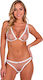 Passion Belissana Bra + Thong Sexy Lingerie Set White