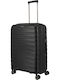Travelite Mooby Medium Hard Travel Suitcase Black with 4 Wheels
