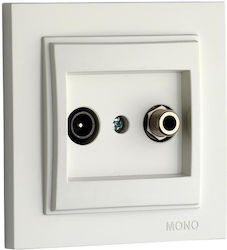 Sat-tv TV-Antennensteckdose T-Terminal Silber 2105-139
