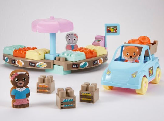 Ecoiffier Twee Pop Abrick Building Set Car 3 Figures