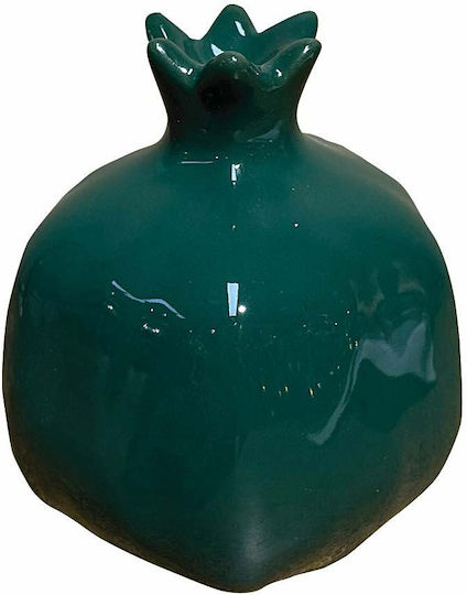 JK Home Decoration Tabletop Lucky Charm Pomegranate Green Ceramic 12x12cm 1pcs