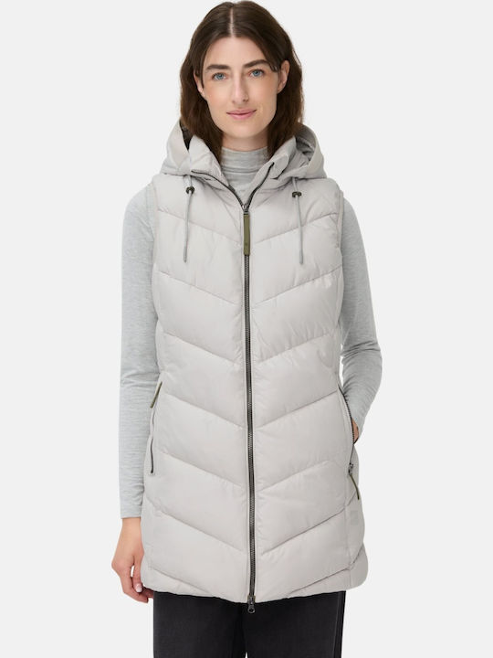 Camel Active Lang Damen Ärmellos Puffer Jacke Wasserdicht und