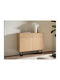 Sideboard Bentesa 102 made of Wood & Metal with Drawers Oak 40x40x115cm